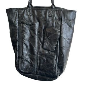 Vintage Lambskin Patchwork Shoulder Bag